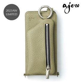 【即納】 【多機種対応】 エジュー ajew ajew cadenas vertical zipphone case shoulder スマホケース iPhone 手帳型 多機種対応 ショルダー マルチ対応 aj02-033 ギフト 父の日