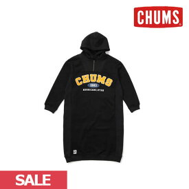 【限定P10倍】【SPRING SALE50%OFF】 【即納】 CHUMS チャムス マイトンチャムスカレッジハーフジップフーデッドドレス レディース ユニセックス ワンピース 長袖 ch18-1269