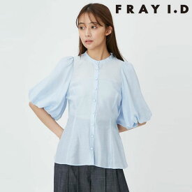 【期間限定 SALE10%OFF】 【即納】 フレイアイディー FRAY I.D トップス 24春夏 パフスリーブペプラムブラウス ミドル丈 パフスリーブ ブラウス fwfb241107