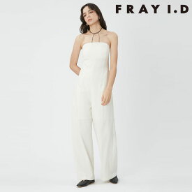 【SALE20%OFF】 【即納】 フレイアイディー FRAY I.D ワンピース 24春夏 バックリボンベアコンビネゾン ロング丈 オールインワン 結婚式 パンツ 2WAY fwfo241086