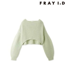 【期間限定 SALE20%OFF】 【即納】 フレイアイディー FRAY I.D 23winter モヘヤ混クロップドニット トップス 長袖 ショート丈 fwnt241027 23秋冬