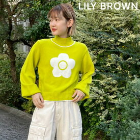 【SALE20%OFF】 【即納】 リリーブラウン LILY BROWN トップス 24spring MARY QUANT デイジーニットトップス 長袖 ミドル丈 マリクワ 第4弾 lwnt241166 24春 コラボ マリークワント