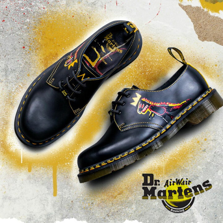 楽天市場 最大10 Offクーポン 即納 ドクターマーチン Dr Martens 21春夏 1461 Basquiat 3 ホール シューズ レディース シューズ ブーツ ブーティー ショートブーツ ローカット 厚底 3ホール コラボ コラボレーション バスキア アーティスト イラスト 派手
