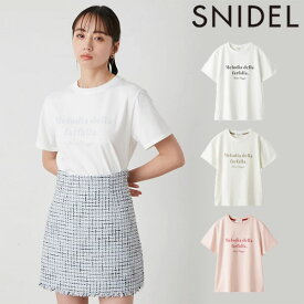 【SALE10%OFF】 【即納】 スナイデル SNIDEL トップス 24春夏 オーガニックロゴTシャツ 半袖 ミドル丈 swct242115 メール便