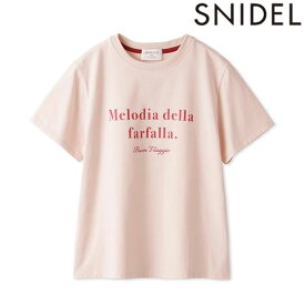 【SALE10%OFF】 【即納】 スナイデル SNIDEL トップス 24春夏 オーガニックロゴTシャツ 半袖 ミドル丈 swct242115 メール便