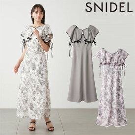 【即納】スナイデル SNIDEL ドレス 24春夏 ラッフルボレロパイピングワンピース マキシ丈 パイピング swfo242005