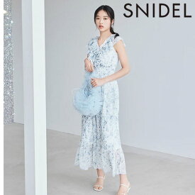 【期間限定 SALE10%OFF】 【即納】 スナイデル SNIDEL ワンピース 24春夏 Sustainableプリーツフリルワンピース ノースリーブ ロング丈 ドレス swfo242065