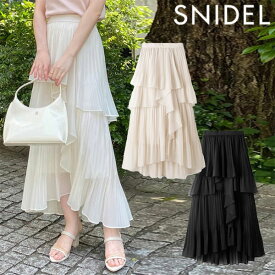 【期間限定 SALE10%OFF】 【即納】 スナイデル SNIDEL ボトムス 24春夏 ストレートプリーツティアードスカート スカート ロング丈 swfs242046