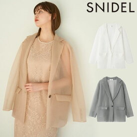 【先行予約特典!!!10%OFF】 スナイデル SNIDEL アウター 24春夏 バリエニットジャケット 5月中旬～6月上旬予約 ミドル丈 長袖 シアー 透け感 swnj242086