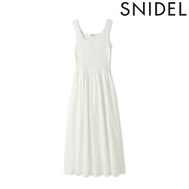 【先行予約特典!!!10%OFF】 スナイデル SNIDEL ドレス 24春夏 ニットドッキングコクーンワンピース 6月中旬～7月上旬予約 ノースリーブ ロング丈 swno242078