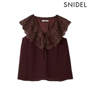 �y�X�v�����O�Z�[��50%OFF�z�y���[�z �X�i�C�f�� SNIDEL �g�b�v�X �G���u���C�_���[���[�X�J���[�u���E�X �m�[�X���[�u �~�h���� swfb254114
