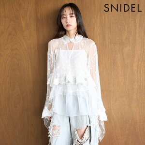 �y�X�v�����O�Z�[��50%OFF�z�y���[�z �X�i�C�f�� SNIDEL �g�b�v�X �`���[���G���u���C�_���[���[�X�u���E�X �~�h���� ���� �V�A�[ ������ swfb255147