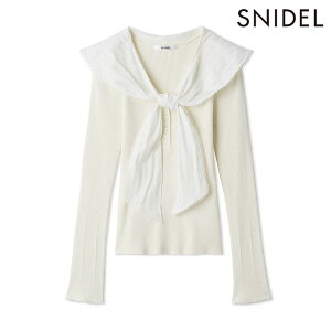 �ySALE10%OFF�z�y���[�z�X�i�C�f�� SNIDEL �g�b�v�X 26�t�� Sustainable�X�J�[�t�u���E�X�h�b�L���O�v���I�[�o�[ ���� 2WAY �X�J�[�t�Z�b�g swnt261017