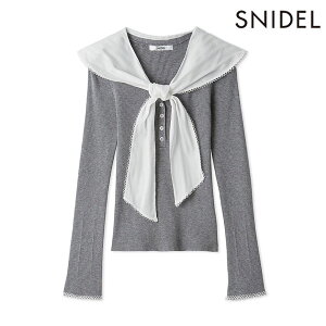 �y�X�v�����O�Z�[��10%OFF�z�y���[�z�X�i�C�f�� SNIDEL �g�b�v�X 26�t�� Sustainable�X�J�[�t�u���E�X�h�b�L���O�v���I�[�o�[ ���� 2WAY �X�J�[�t�Z�b�g swnt261017