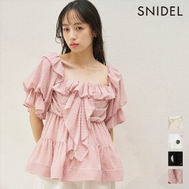 スナイデル SNIDEL トップス 26春夏 オフショルボリュームフリルブラウス 4月下旬～5月中旬予約 ミドル丈 半袖 swfb262017