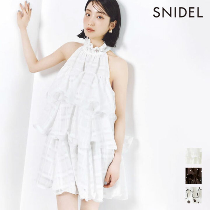 SALE40 OFF 即納 スナイデル SNIDEL ワンピース 26春夏 ボリュームエアリーミニワンピース ショート丈 ノースリーブ Aライン swfo261140 ダブルハート DOUBLE HEART