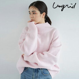 【期間限定 SALE10%OFF】 【即納】 アングリッド ungrid 23winter ハイネックボリュームカラーニット トップス 長袖 ミドル丈 112352631601 23秋冬