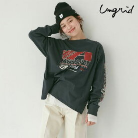 アングリッド ungrid トップス 24秋冬 ロゴロングスリーブTee 9月下旬～10月中旬予約 長袖 ミドル丈 112452753201