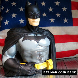 貯金箱 バットマン BATMAN レトロ コインバンク バストバンク コレクションアイテム かっこいい おしゃれ インテリア かわいい アメキャラ アメコミ グッズ キャラクター ソフビ 置物 オブジェ ディスプレイプレゼント アメリカン雑貨 アメリカ 雑貨 ダブルスリー