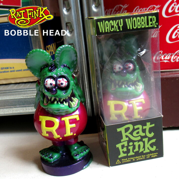 楽天市場】ラットフィンク ボビングヘッド BOBBLE HEAD 首ふり人形 
