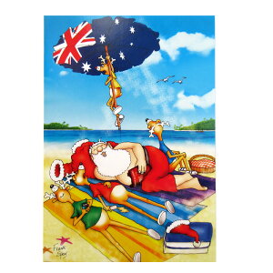 クリスマスカード メッセージカード グリーティングカード クリスマス 封筒 おしゃれ 可愛い 海外 サンタクロース トナカイ インポート プレゼント ギフト 手書きメッセージ オーストラリ