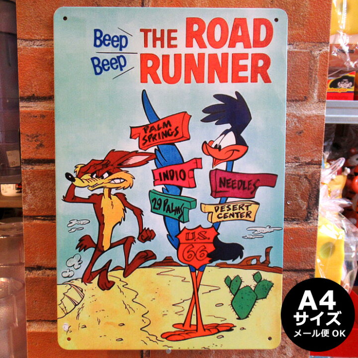 楽天市場】ブリキ看板 アメリカン雑貨 LOONEYTUNES ロードランナー 