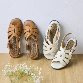 【本日11%オフクーポン＋P5倍要エントリー】サンダル レディース パンジー pansy BB5475 楽な靴 Pansy バックベルト バックストラップ 軽量 疲れない靴 安定感のある靴 外反母趾 軽い 履きやすい 綺麗め レース おしゃれ 人気 黒　キャメル アイボリー