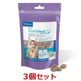【3袋セット】【C.E.T.インテリデント 76.5g以上（90個以上）×3袋】【猫用】【デンタルケア】【ビルバックジャパン】(CETインテリデント)（C）