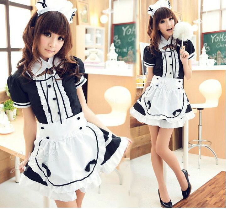 楽天市場】メイド服 可愛い ハロウィン コスプレ メイド服 メイド 定番 