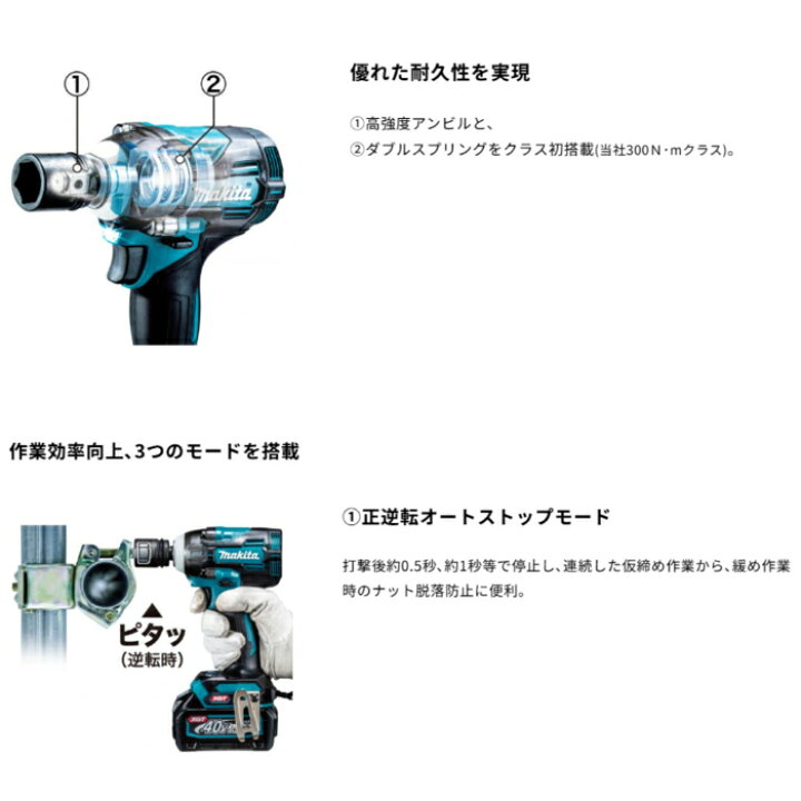 楽天市場】マキタ インパクトレンチ セット 40v TW004GRDX マキタ 