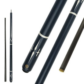 KHEALING ビリヤード キュー カーボン 1/2playcue 多層豚皮頭 樹脂先角 T 700カーボンファイバー 147cm ビリヤード用品 ハンドメイド 真っ直ぐ 適球類/黒八、九球 19~20 OZ 収納ケース付き