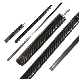 KHEALING ビリヤード キュー カーボン 電木皮頭 黒電木先角 T 700カーボンファイバー 49インチ ビリヤード用品 1/3ロングジャンプキュー ジョイント ハンドメイド 真っ直ぐ 適球類/黒八、九球 13oz オンス 収納ケース付き (Bake