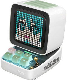 Divoom Ditoo Pro ワイヤレススピーカー 15W 強化された低音 青軸キーボード RGBライト 可愛い 音質高 Bluetooth5.3 ピクセルアート 専用アプリ USB接続 PC用 microSDカード 12時間持ち 光沢塗装 多機能 ギ
