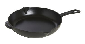 staub �X�g�E�u �u ���E���h�t���C�p�� 26cm �u���b�N�v�S �z�[���[ �I�[�u���Ή� IH�Ή��y���{���K�̔��i�z 40510-617 Frying pan with cast iron handle
