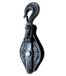 日本産 スナッチ滑車 フック式 車径200mm 1車