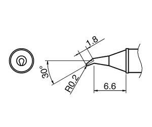 【ポイント5倍】アズワン IHはんだごて用こて先 T31-03JS02 (3-9233-12) 《研究・実験用機器》