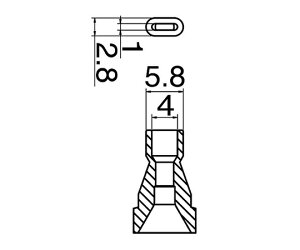 【ポイント5倍】アズワン はんだ吸取器用ノズル 長円型 N61-16 (3-9242-26) 《研究・実験用機器》