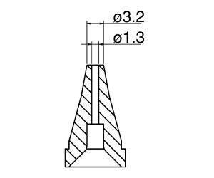 アズワン はんだ吸取器用ノズル N60-03 (3-9243-13) 《研究・実験用機器》