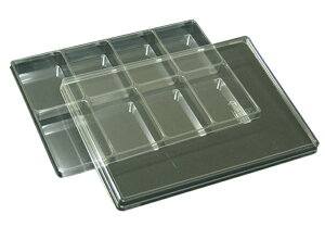 �y�|�C���g10�{�z�A�Y���� �T���v���ۊǃg���[ 5���� 210×297×25mm 2×4�}�X T-005-08 (61-9950-18) �s�����ݔ��E�ۊǁt