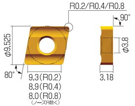 富士元工業 チップ (12個入り) C32GUR-0.8R NK2020