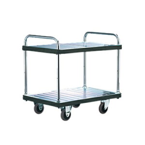 【ポイント5倍】【直送品】 花岡車輌 スチール台車 ダンディ DA-T2-GS 二段式・サイレントキャスター 【特大・送料別】