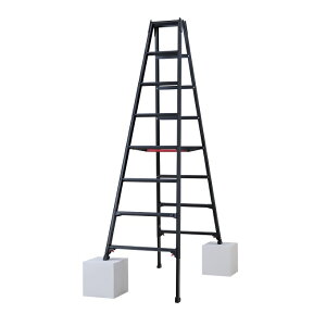 【ポイント10倍】【直送品】 長谷川工業 ハセガワ 伸縮脚立 (ワンタッチバー付) RYZB-24a (10913) 8段 【大型】