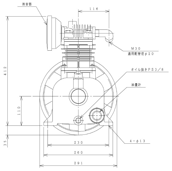 直送品 日立 【同梱不可】 給油式ベビコン 圧縮機本体 大型 人気の春夏 1.5P-9.5CV