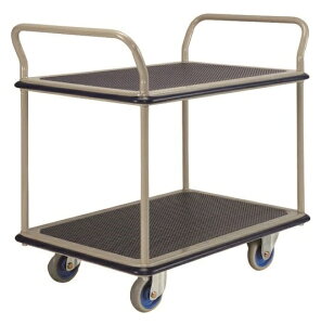 【直送品】 金沢車輌 大型スチール台車 2段式両ハンドル付 NHT-309 【大型】