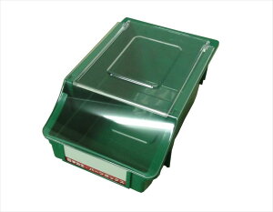 【ポイント10倍】【直送品】 サカエ パーツボックス(フタ付・グリーン) Z-1NFG (190377) 【送料別】