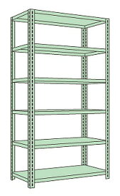 【直送品】 サカエ ボルトレスラック中軽量型（150kg／段・6段タイプ） NB-7326 (180310) 【特大・送料別】