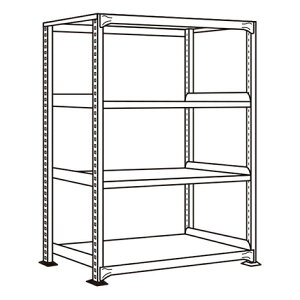 �y�|�C���g5�{�z�y�����i�z �T�J�G ���[�N���b�N(150KG/�i�E�P�́E����1800MM�E4�i) RLS-1124 (198300) �y��^�z