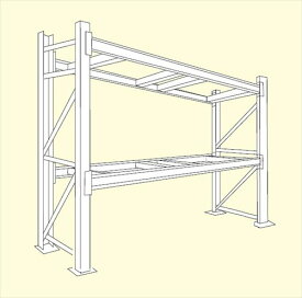 【ポイント10倍】【直送品】 サカエ パレットラック（1000kg／段・ビーム2段・H2100mm） HW1-5562 (207126) 【特大・送料別】