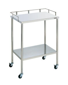 【ポイント5倍】【直送品】 サカエ ステンレスCSワゴン(3方コボレ止め付・SUS304) CSS-3ASU (082023) 【大型】