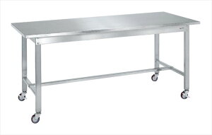 【ポイント5倍】【直送品】 サカエ ステンレス作業台(移動式・SUS304) SUS-187BSSN (081213) 【大型】